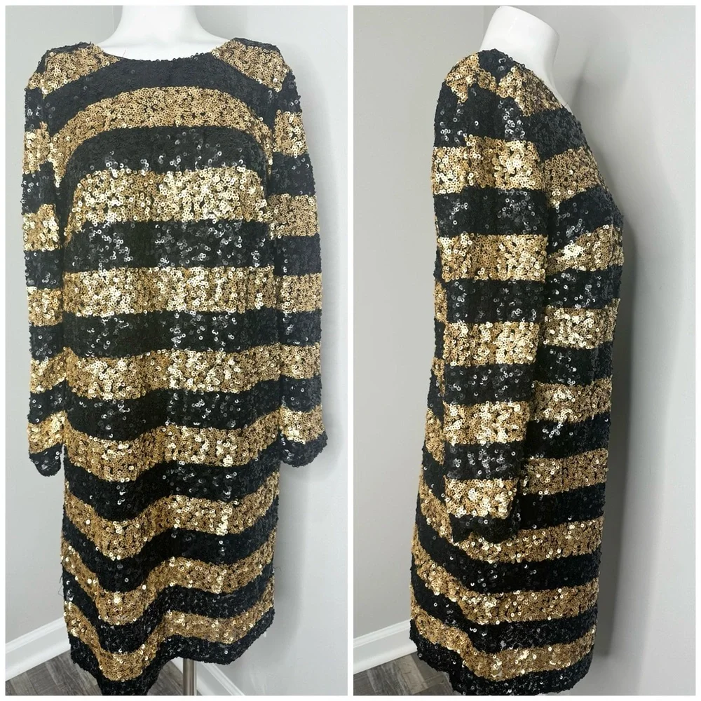 GAP Gold and Black Sequin dress- medium - PRELOVED - Picture 4 of 7